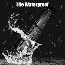 Powerful LED Flashlight Rechargeable USB Built-in Lithium Battery Waterproof Zoom Fishing Hunting Camping Tactical Flashlight