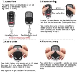 433MHZ Remote Control 4 Button Remote Controller Duplicator Universal Garage Door Opener Clone Rolling Code for Gate Garage Door