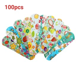 100Pcs Cute Cartoon Animal Waterproof Adhesive Bandages for Kids, Flexible Breathable Daily Use Minor Scrapes Cover Strips
