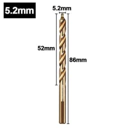M35 Step Twist Drill, Cobalt Content Straight Shank Drill (3-13mm), For Iron, Stainless Steel, Steel Drilling