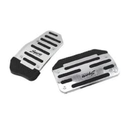 Aluminum Car Pedal Cover Set Automatic Transmission & Gas Foot Covers in Red Silvery, Blue - Stylish Auto Interior Accessories