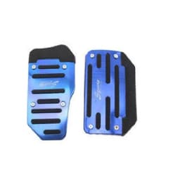 Aluminum Car Pedal Cover Set Automatic Transmission & Gas Foot Covers in Red Silvery, Blue - Stylish Auto Interior Accessories