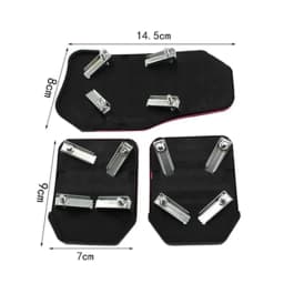 Aluminum Car Pedal Cover Set Automatic Transmission & Gas Foot Covers in Red Silvery, Blue - Stylish Auto Interior Accessories