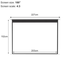 100 Inch Electric Projector Screen Matte White HD for School Home Cinema