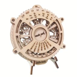 3D Wooden Puzzle Perpetual Calendar Mechanical Gears Toy Building Set Brain Teaser Games Engineering Toys Model Kits Handmade