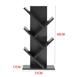 Voltsify Rustic Standing Tree Bookshelf Wood Display Rack Kids Bookshelf Bookshelves for Home