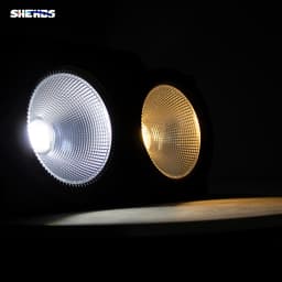 SHEHDS 1pcs LED 2IN1 COB 200W Cool Warm White Lighting 2 Eyes DMX512 for Stage Light Disco Party Christmas Audience Lights