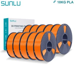 SUNLU PLA 3D Filament 1.75mm 10 Rolls 1KG Neatly Wound with Reuseable Spool 3D Printer PLA Filaments for Most FDM 3D Printers