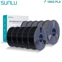 SUNLU PLA 3D Filament 1.75mm 10 Rolls 1KG Neatly Wound with Reuseable Spool 3D Printer PLA Filaments for Most FDM 3D Printers