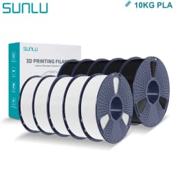 SUNLU PLA 3D Filament 1.75mm 10 Rolls 1KG Neatly Wound with Reuseable Spool 3D Printer PLA Filaments for Most FDM 3D Printers