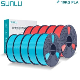 SUNLU PLA 3D Filament 1.75mm 10 Rolls 1KG Neatly Wound with Reuseable Spool 3D Printer PLA Filaments for Most FDM 3D Printers
