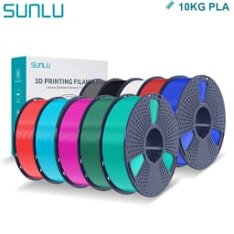 SUNLU PLA 3D Filament 1.75mm 10 Rolls 1KG Neatly Wound with Reuseable Spool 3D Printer PLA Filaments for Most FDM 3D Printers