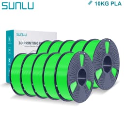 SUNLU PLA 3D Filament 1.75mm 10 Rolls 1KG Neatly Wound with Reuseable Spool 3D Printer PLA Filaments for Most FDM 3D Printers