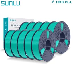 SUNLU PLA 3D Filament 1.75mm 10 Rolls 1KG Neatly Wound with Reuseable Spool 3D Printer PLA Filaments for Most FDM 3D Printers