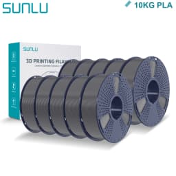 SUNLU PLA 3D Filament 1.75mm 10 Rolls 1KG Neatly Wound with Reuseable Spool 3D Printer PLA Filaments for Most FDM 3D Printers