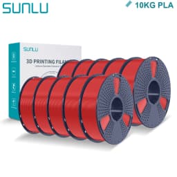 SUNLU PLA 3D Filament 1.75mm 10 Rolls 1KG Neatly Wound with Reuseable Spool 3D Printer PLA Filaments for Most FDM 3D Printers