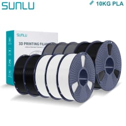 SUNLU PLA 3D Filament 1.75mm 10 Rolls 1KG Neatly Wound with Reuseable Spool 3D Printer PLA Filaments for Most FDM 3D Printers