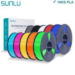 SUNLU PLA 3D Filament 1.75mm 10 Rolls 1KG Neatly Wound with Reuseable Spool 3D Printer PLA Filaments for Most FDM 3D Printers