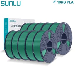 SUNLU PLA 3D Filament 1.75mm 10 Rolls 1KG Neatly Wound with Reuseable Spool 3D Printer PLA Filaments for Most FDM 3D Printers