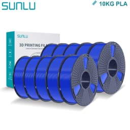 SUNLU PLA 3D Filament 1.75mm 10 Rolls 1KG Neatly Wound with Reuseable Spool 3D Printer PLA Filaments for Most FDM 3D Printers