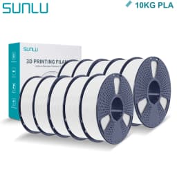 SUNLU PLA 3D Filament 1.75mm 10 Rolls 1KG Neatly Wound with Reuseable Spool 3D Printer PLA Filaments for Most FDM 3D Printers