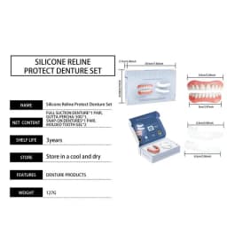 Denture Set False Teeth Top And Bottom Denture Solution Realistic False Teeth Professional Temporary Teeth Kit For Lovers