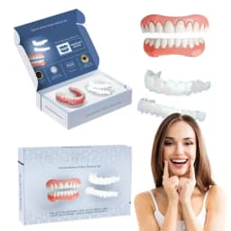Denture Set False Teeth Top And Bottom Denture Solution Realistic False Teeth Professional Temporary Teeth Kit For Lovers