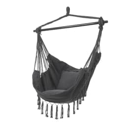 【Breeins】Tassel Hammock Outdoor Folding Camping Woven Canvas Swing Anti-rollover Portable Hanging Chair Yard Garden