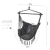 【Breeins】Tassel Hammock Outdoor Folding Camping Woven Canvas Swing Anti-rollover Portable Hanging Chair Yard Garden