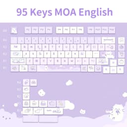 95 Keys Artoon Cute Puppy Cat Kitty Keycaps GMK PBT Keycap MOA Profile Dye Sublimation For DIY Mechanical Keyboard Girls Gift