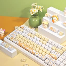 95 Keys Artoon Cute Puppy Cat Kitty Keycaps GMK PBT Keycap MOA Profile Dye Sublimation For DIY Mechanical Keyboard Girls Gift