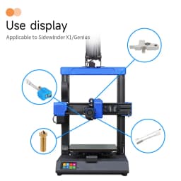 For Artillery Sidewinder X1/X2 Hotend For Genius Print Head Brass Hardened Steel Volcano Nozzle Extruder 3D Printer Parts
