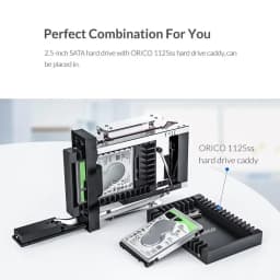 ORICO 2.5 SATA MSATA NGFF Hard Drive Caddy Standard 2.5 to 3.5'' Hard Drive Caddy SATA 3.0 Adapter Internal Drive Bay Tool Free