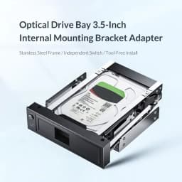ORICO 2.5 SATA MSATA NGFF Hard Drive Caddy Standard 2.5 to 3.5'' Hard Drive Caddy SATA 3.0 Adapter Internal Drive Bay Tool Free
