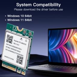 WiFi 6E RTL8852CE M.2 Network Card 5400Mbps 802.11AX Bluetooth 5.3 Wireless Adapter Tri Band 2.4/5/6GHz for Windows 10/11