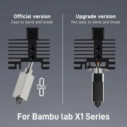 For Bambu Lab X1C P1P P1S Complete Hotend Print Head with Fan Thermistor Ceramic Heater 0.4mm Hardened steel nozzle For Bambulab
