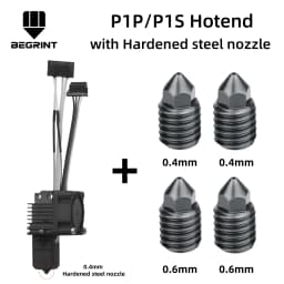 For Bambu Lab X1C P1P P1S Complete Hotend Print Head with Fan Thermistor Ceramic Heater 0.4mm Hardened steel nozzle For Bambulab