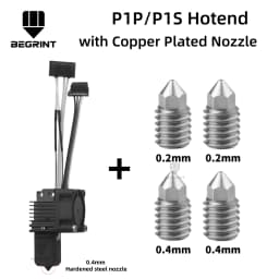 For Bambu Lab X1C P1P P1S Complete Hotend Print Head with Fan Thermistor Ceramic Heater 0.4mm Hardened steel nozzle For Bambulab