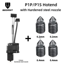 For Bambu Lab X1C P1P P1S Complete Hotend Print Head with Fan Thermistor Ceramic Heater 0.4mm Hardened steel nozzle For Bambulab
