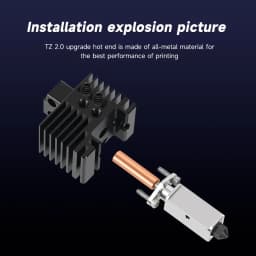 For Bambu Lab X1C P1P P1S Complete Hotend Print Head with Fan Thermistor Ceramic Heater 0.4mm Hardened steel nozzle For Bambulab