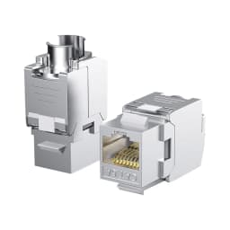 RJ45 Keystone Jack Module CAT8 Cat7 CAT6A Tool-Less STP Shielded Self-Locking CAT6 CAT5E Zinc Alloy Network Coupler Adapter
