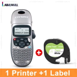 Dymo LT100H Label Maker Adhesive Dymo LetraTag LT-100H Label Printer Handheld Label Machine DIY Dymo 12mm LT Tape 91201 91200