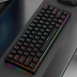 MUCAI MK61 USB Gaming Esports Mechanical Keyboard 61 Key Red Axis Wired Detachable Cable RGB Backlight Hot Swap