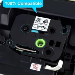 Heat Shrink Tube Tape Compatible for Brother Heat Shrink Tube Tape HSe231 HSe221 HSe211 HSe631 HSe621 HSe611 for PTE300 PTE500W