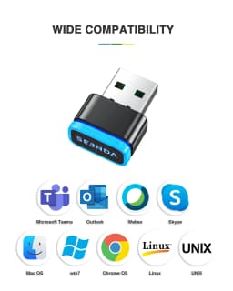 Seenda Mouse Jiggler USB Driver-Free Shaker Mechanical Undetectable Mouse Mover Simulator Smart Keeps Computer/PC/Laptop Awake