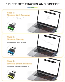 Seenda Mouse Jiggler USB Driver-Free Shaker Mechanical Undetectable Mouse Mover Simulator Smart Keeps Computer/PC/Laptop Awake