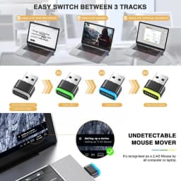 Seenda Mouse Jiggler USB Driver-Free Shaker Mechanical Undetectable Mouse Mover Simulator Smart Keeps Computer/PC/Laptop Awake