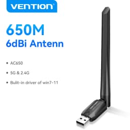 Vention WiFi Adapter AC650 WiFi5 5G&2.4G USB WiFi Card Dongle for PC Desktop Laptop Wifi Antenna USB Ethernet Network Card