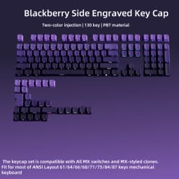 133 Keys Double Shot Shine Through Keycaps Strawberry Pink Side Print PBT Keycaps Cherry Profile for MX Switches Gaming Keyboard