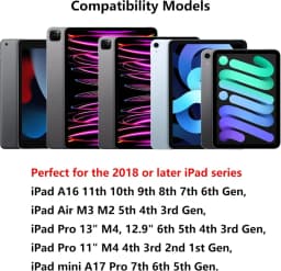 Stylus Pen for IPad 6-11th Gen Pro M4 11/12.9/13 Inch IPad Air M3 M2 IPad Mini A17 Pro Alternative for Apple Pencil 1st 2nd Gen